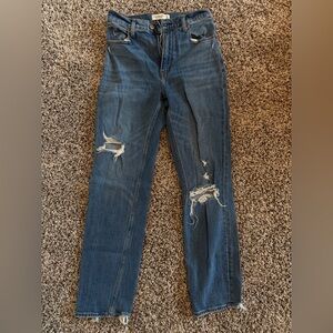 Abercrombie & Fitch Distressed Straight Leg Jeans